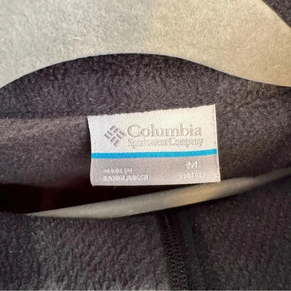 Kids Columbia black and gray check fleece size M - Picture 5 of 7